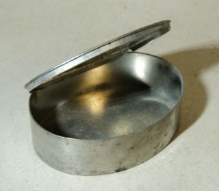 Antique 18th - 19th Century Pewter Snuff Box Oval,  Inside Signed Robert Owens
