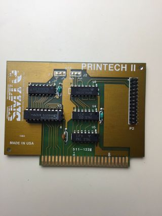 ✅vintage 1984 Rare Apple Ii ][ Smt Printech Ii Interface Card