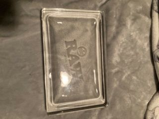 Raw Rolling Papers Crystal Glass Rolling Tray 6,  Lbs Limited Edition 9 " X12 "
