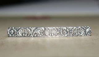 Antique Estate Sterling Silver 925 Floral Scroll Hair Pin Clip