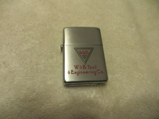 1940s Vintage Very Rare Pat 2032695 Zippo Lighter W&b Tool Ad Steel Case N