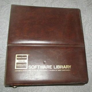 Radio Shack Trs - 80 Model 4 Software Library Binder 1982 Computer Tandy Cassettes