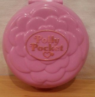 1993 Bluebird Polly Pocket Ballerina Grand Ballet Pink Flower Compact Only