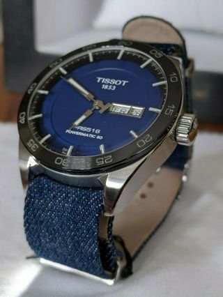 Tissot Swiss PRS516 Powermatic 80 BLUE Fabric Strap Watch T1004301704100 3