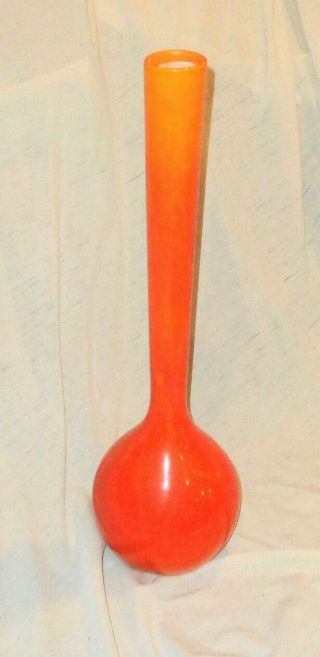 Very Tall Vintage Mandarin Orange Glaze Royal Haeger Usa Vase 21 1/2 " Tall