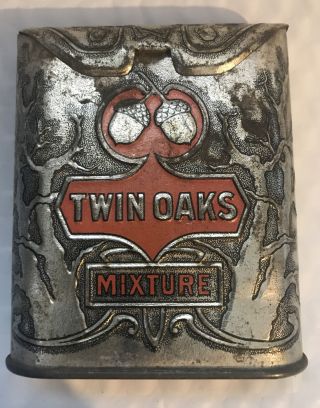 Vintage Twin Oak Tobacco Pocket Tin Can