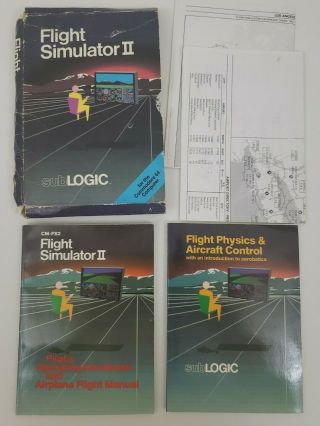 Manuals & Box Only - Flight Simulator Ii Cm - Fs2 Sublogic For Commodore 64