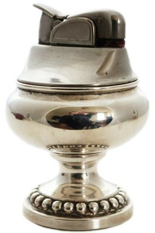 Vintage Antique Sterling Silver Evans Table Top Cigarette Cigar Pipe Lighter