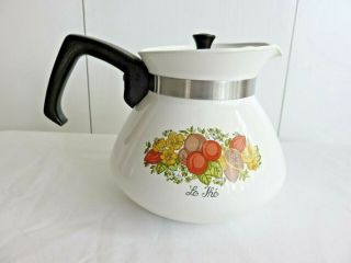 Discounted Vintage Corning Ware Spice Of Life Corelle Coffee Tea Pot " Le The "