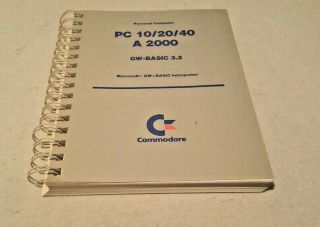 Commodore Pc 10/20/40 A 2000 Gw - Basic 3.  2 User 