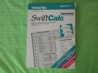 Timeworks Swiftcalc Spreadsheet Program For Commodore 64 & 128