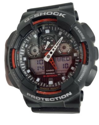 G Shock Mens Watch Rare Pre - Owned Great Cond.  Red Black Men’s G - Shock Casio
