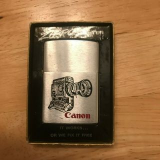 Zippo Lighter Canon Movie Camera Rare Vintage (1975)