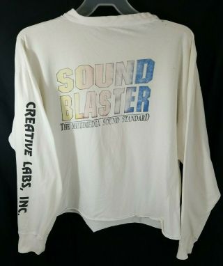 Rare Creative Labs Sound Blaster Long Sleeve Shirt 1990 