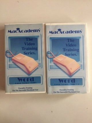 Macacademy Video Training - Word - 2 Vhs Videos