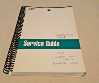 Apple Laser Writers Printers Volume 3 Service Guide