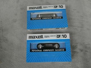 2 Vintage Maxell Cp10 Cp 10 Personal Computer Data Cassette