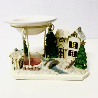 Vintage Yankee Candle Christmas Village Tea Wax Tart Warmer