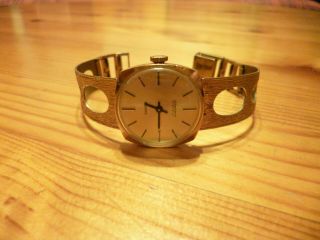 Anker Damen Armbanduhr Goldplated 17 Jewels Handaufzug Schokproof Vintage