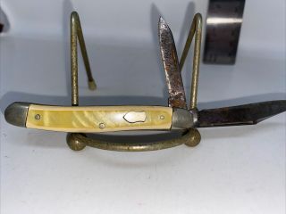 Vintage Imperial 2 Blade Knife - - Made 1930 - 1936 - - Celluloid Handles