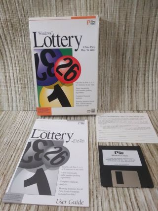 Pro One Windows Lottery - Vintage Pc Computer Program - 3.  5 " Disc Ibm