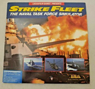 Strike Fleet - The Naval Task Force Simulator - Lucasfilm Games 5 1/4 Ibm Pc