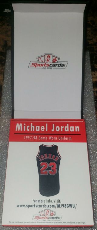 Michael Jordan 1997 - 98 Chicago Bulls Game Worn Jersey Swatch 3