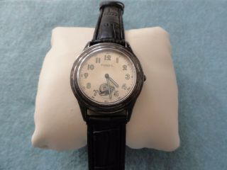 Vintage Fossil Quartz Watch With A Rotating " N " Coffee Cup (for Nordstrom)