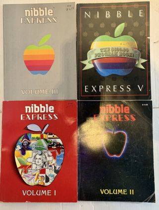 4 Vtg Nibble Express Issues Vol.  1,  2,  3 & 5 Apple Computer Software Programing