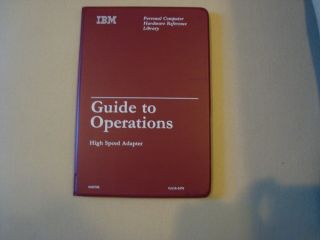 Ibm Guide To Operations.  High Speed Adapter