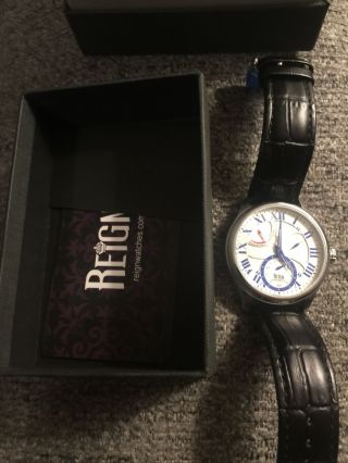 Reign Bhutan Leather Mens Automatic Watch,  Engraved Dial.  Never Worn