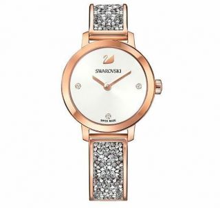 Swarovski 5376092 Cosmic Rock Watch,  Silver Crystal/rose Gold Plated Rrp$499
