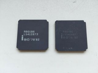 80186,  Intel R80186,  R80186,  Vintage Cpu,  Gold,