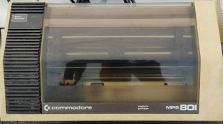 Commodore Mps - 801 Dot Matrix Printer C64 Powers On And Roll Rotates Non -