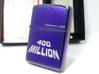 400 Million Zippo 2003 Mib Rare   430209c85