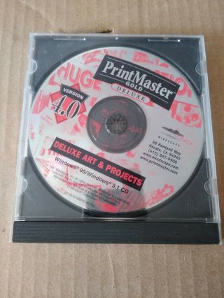 Printmaster Gold Deluxe V4.  0 For Windows 3.  1/95 Deluxe Art And Projects