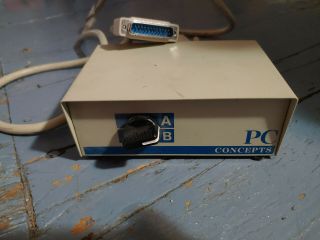 Pc Concepts Parallel Printer A B Switch Dual Parallel Printer Data W/ Cable