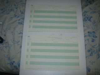 Vintage 2 Sheets Ibm Cobol Coding Form Gx09 - 0008 - 5 U/m050.  Not A Photocopy.