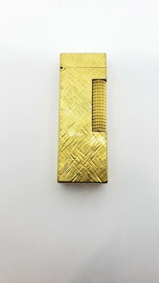Vintage Dunhill Gold Plated Gas Lighter Rollagas,  Us.  Re24163,  Swiss