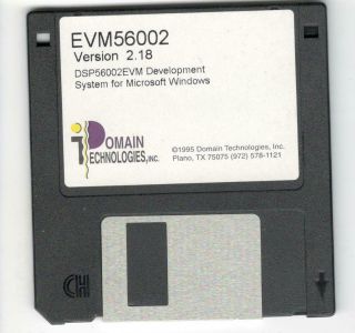 Vintage Evm56002 Ver.  2.  18 Dsp Development System For Windows 3.  5 " Floppy Disk