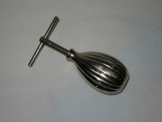 Vintage T - Handle Screw Type Metal Nutcracker With Screw Mount