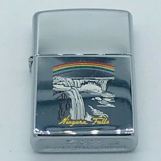 Canada Zippo Niagara Falls Rainbow Over The Waterfall Lighter Rare 1996