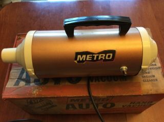 Vintage Metro 12 Volt Auto Hand Vacuum,  Complete