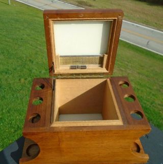 Dunhill Of London Wooden Humidor Tobacco Pipe Stand Rack Vintage Estate Find