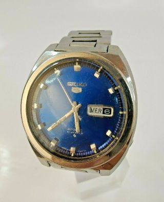 Vintage 1971 Seiko 6119 - 8273 Automatic Rare Blue Dial Day/Date 3
