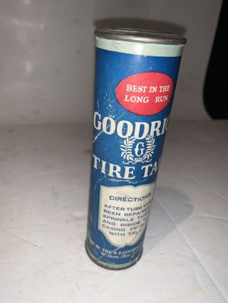 Vintage FULL Can Of GOODRICH Tire Talc 2