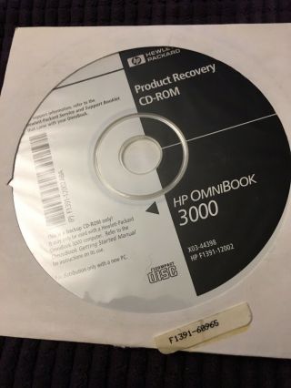 Hewlett Packard Recovery Disk Omnibook 3000 Hp
