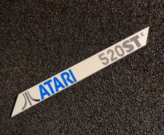 Atari 520 Ste Color Label / Logo / Sticker / Badge 100 X 10 Mm [294d]
