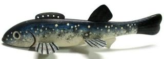 Vintage Ron Jacobson Trout Folk Art Fish Spearing Decoy Ice Fishing Lure
