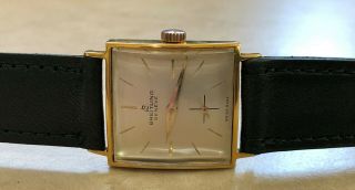 Vtg Breitling Geneve Art Deco Silver Dial 18kts Gold Plated Case From 1950 Aprox